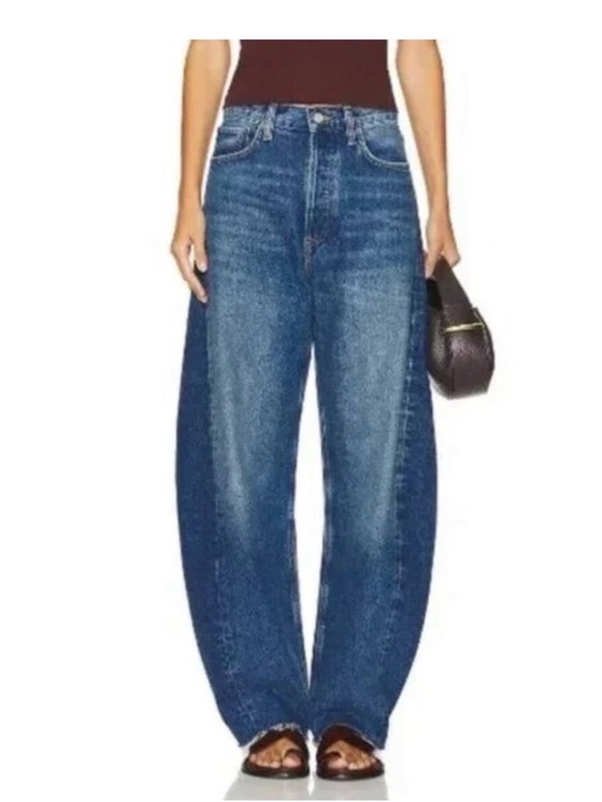 Free People Agolde Luna Pieced Jeans. NWT. Split - Picture 2 of 3